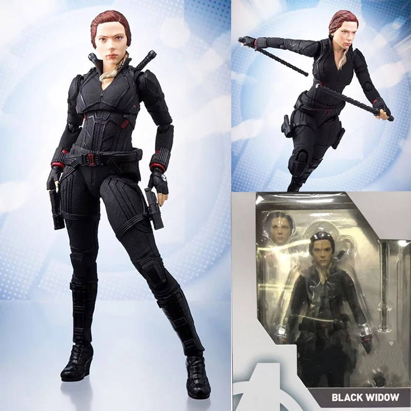 15 см Мститель 4 Endgame SHF Черная Вдова фигурка ПВХ модель игрушки кукла для