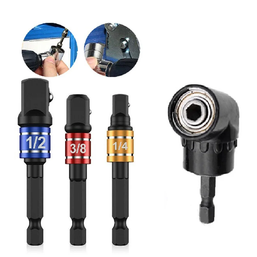 

4pcs Drill Bit Socket 4* Hex Bits Adapter Attachment Rust-proof Durable