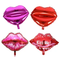 lip shape letter kiss pattern aluminum foil balloon love marriage wedding birthday party valentines day decorations