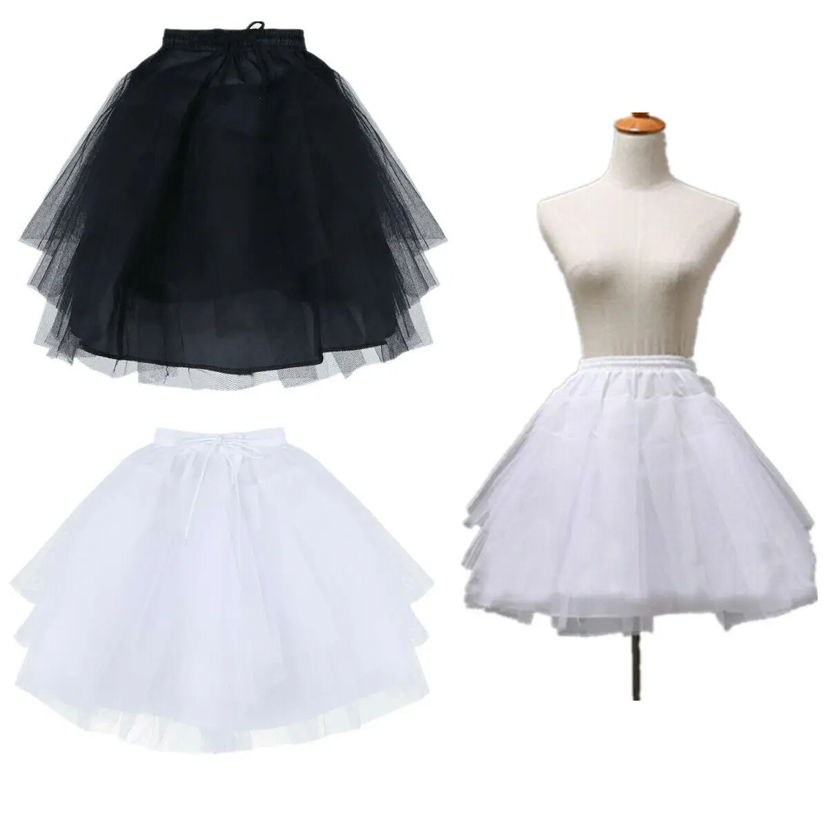 

Latest Looking of New Arrival Kinder 3 Schicht Reifrock Mädchen Unterrock Tüll Krinoline Petticoat für Kleid