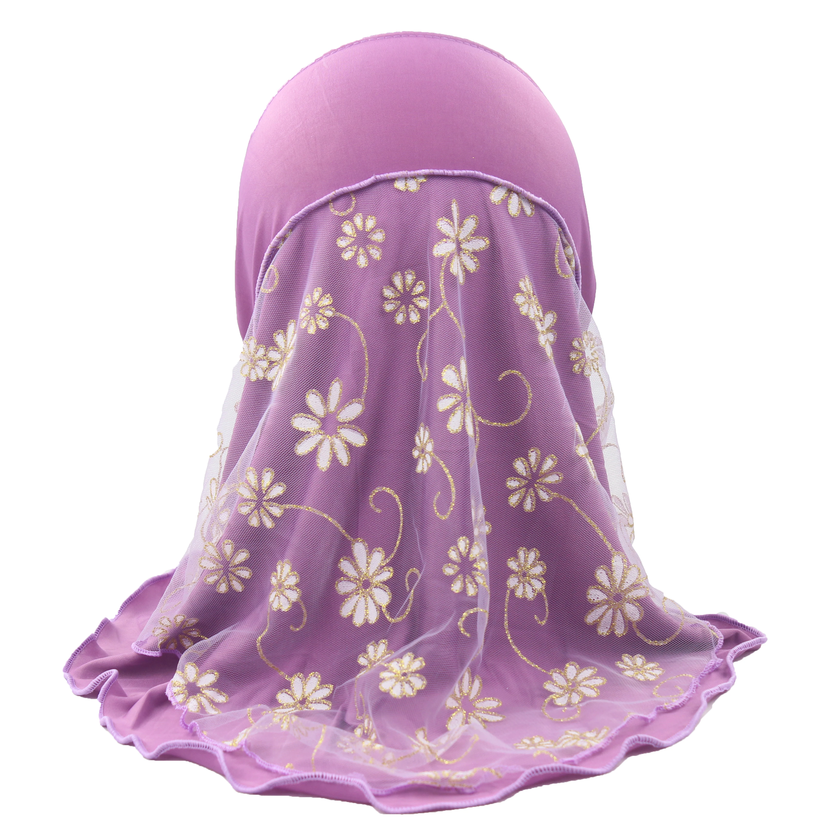 Мусульманский хиджаб для девочек красивый женский шарф шали с цветочным