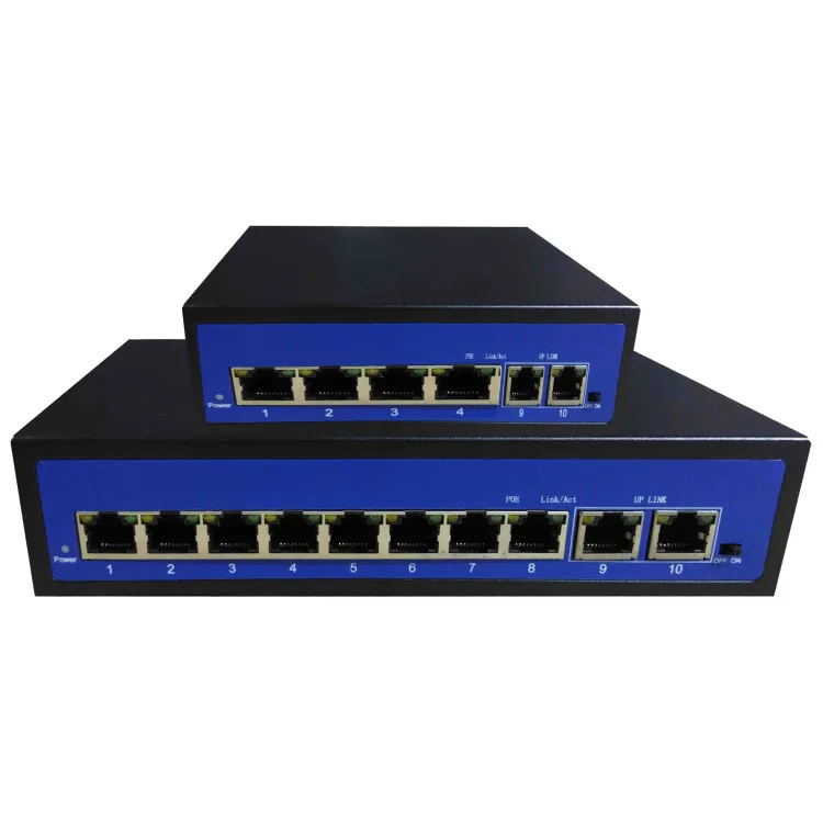 Сетевой коммутатор POE 4 канальный/8 канальный 48 В 90 Вт Ethernet с сетевыми портами RJ45 IEEE
