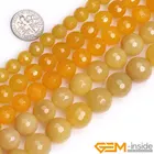 Натуральный камень, желтый круглый бисер из агатов для изготовления ювелирных изделий, 15 дюймов, сделай сам, свободные бусины для браслета для женщин, подарок 6, 8, 10 мм
