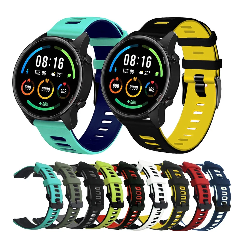 

Smart Watch Two-color Silicone Strap for Huawei Watch GT 2 GT2E PRO / Watch 3 Pro / Honor Magic 20/22mm Sports Strap