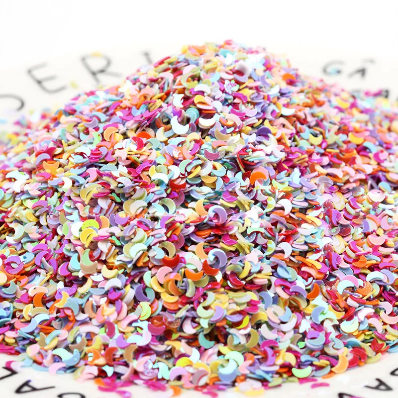 3 мм лак для ногтей с бусинами в форме Луны стеклянный шар блестками наполнитель