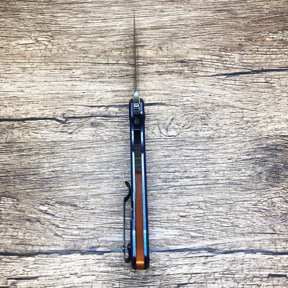 Тактический складной нож лезвие D2 + стальная ручка карманный с титановым