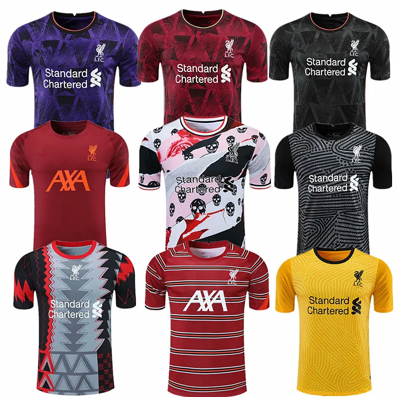 

Size S-2XL Top Quality New 21-22 LiverpoolES M. SALAH MANE FIRMINO VIRGIL KEITA THIAGO Robertson 2022 New Liverpoolshirt