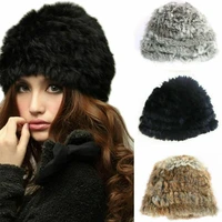 winter ski cap russian cossack hat lightweight real fur rabbit mink beanie soft