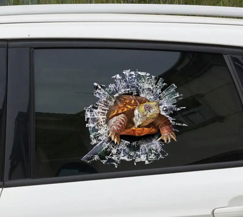 

Tortoise window sticker, car sticker, tortoise car decal