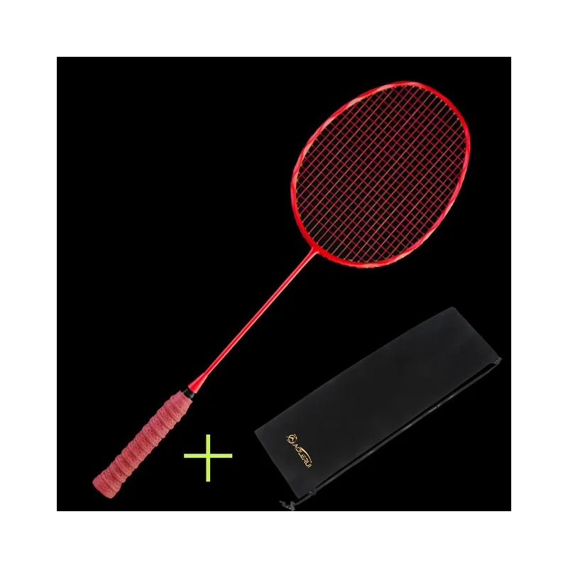 

1pcs Ultralight Badminton Racket Carbon Badminton Racquet Carbon Fiber Grips Offensive Defensive Training Racket With Bag