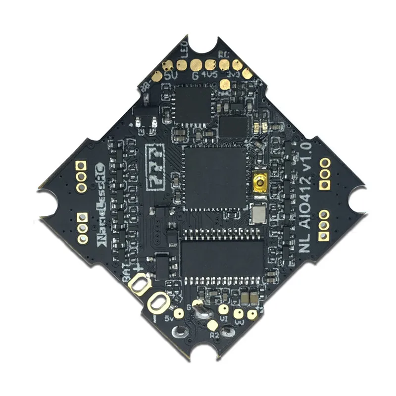 NameLessRC AIO OSD AIO412 F4 BEC и встроенный 12A BL_S 2-4S ESC контроллер полета для Tinywhoop Quadcopter FPV гоночного дрона части