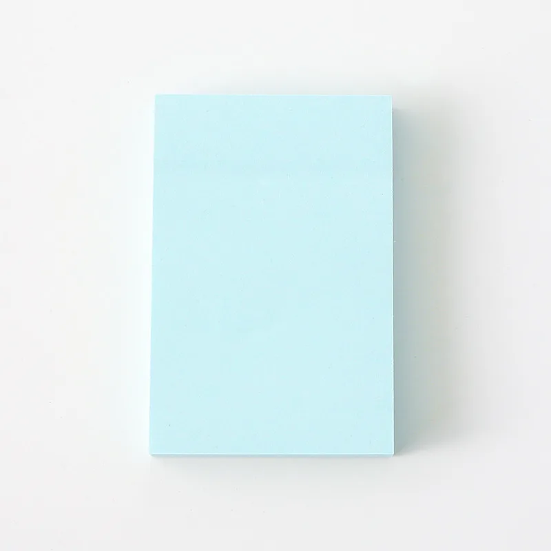 Small blue Kawaii Канцелярские товары 100 сплошной цвет post-it Примечания два размера большой квадратный самоклеющиеся удобные наклейки студенческие канцелярские принадлежности - Цвет: Small blue