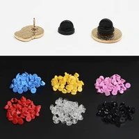 50pcslot rubber butterfly clasp pin back brooch clutch care cap nail tie back stoppers squeeze badge holder jewelry findings