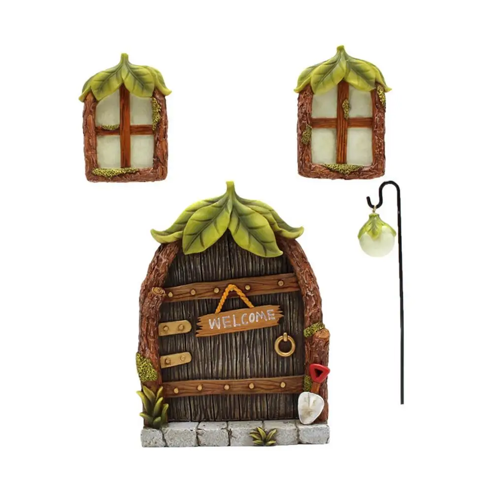 

Fairy Garden Decoration Fairy Door Glow In Dark Yard Decor Art Miniature Outdoor Solar Fairy Tree Decoration Garden there