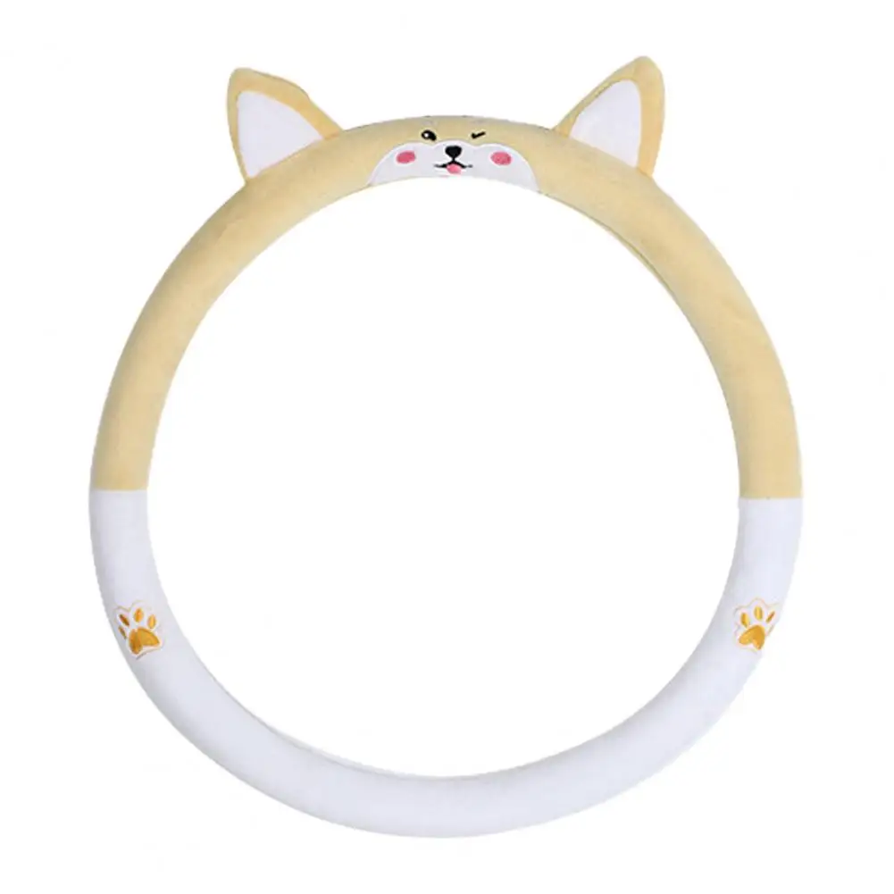 

Противоскользящая мягкая 38 см Милая мультяшная корга защита руля автомобиля аксессуары для стайлинга