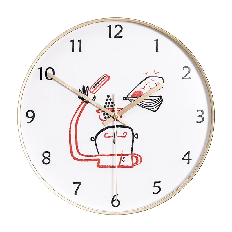 Креативные настенные часы домашний декор бесшумные цифровые Мультяшные простые