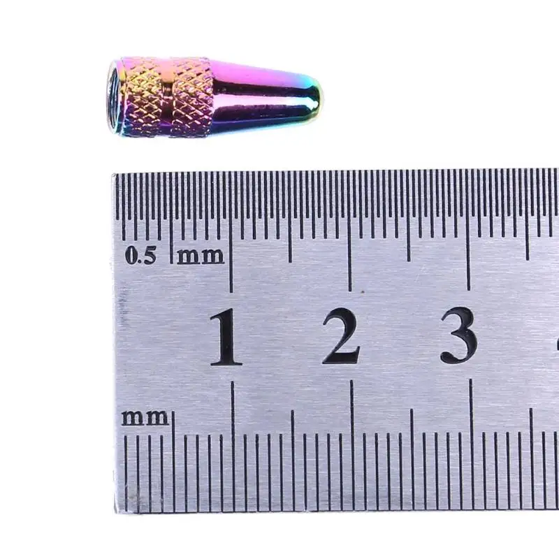 5 шт. Радуга Цвет велосипедной шины с защитой от колпачок клапана из алюминия