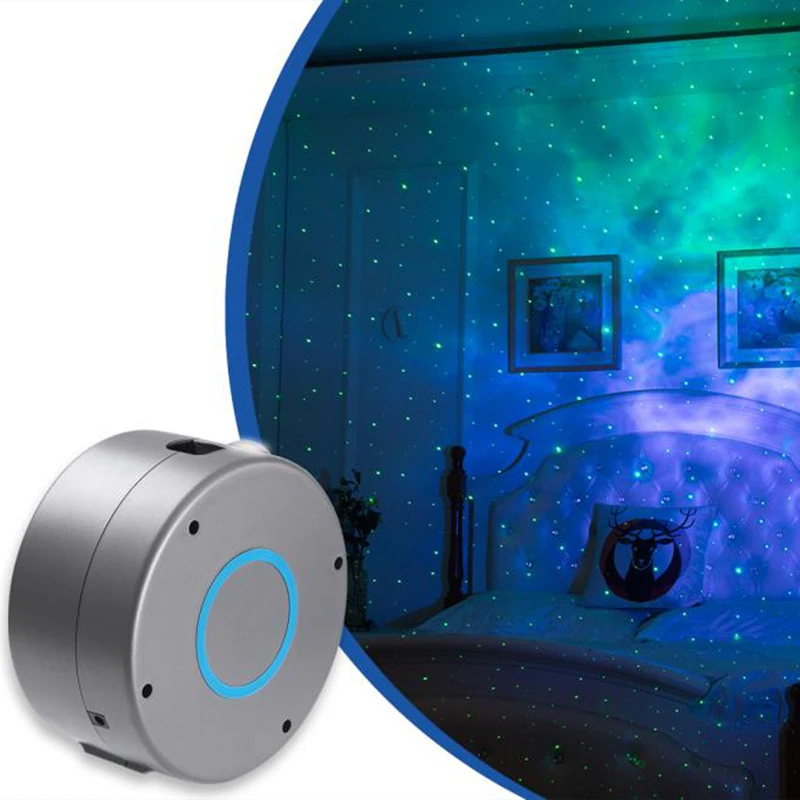 Starry Sky Projector Usb Wireless Remote Control Rotating Colorful Night Light Romantic Led Star Projection Lamp Children Gift | Лампы и
