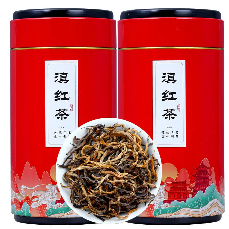 

Yunnan Black Tea Special Grade Fengqing Golden Silk Black Tea New Tea Leaves Yunnan Ancient Tree Strong Fragrant Loose Cans