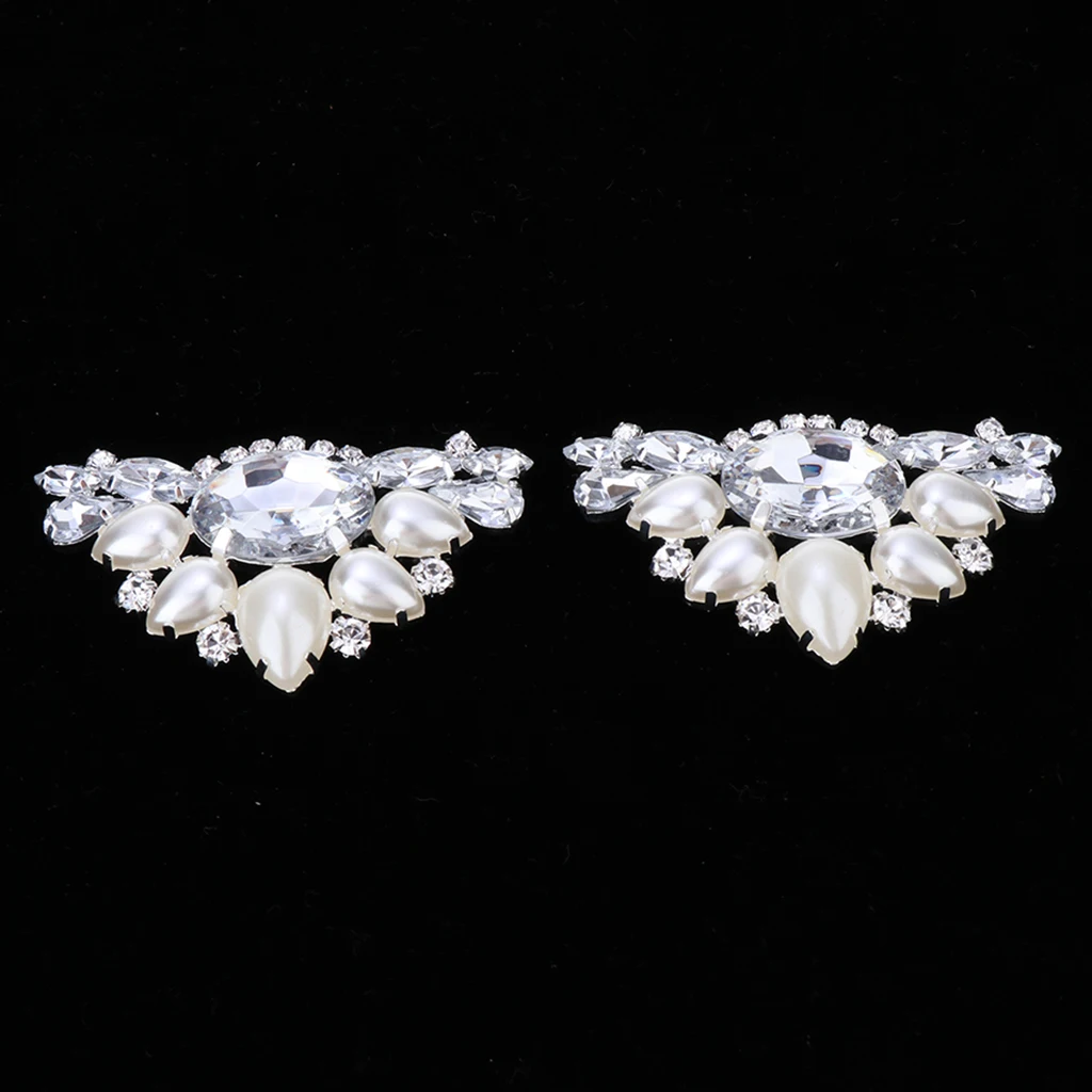 2 шт. свадебные туфли для невесты Декоративные искусственные жемчужины на