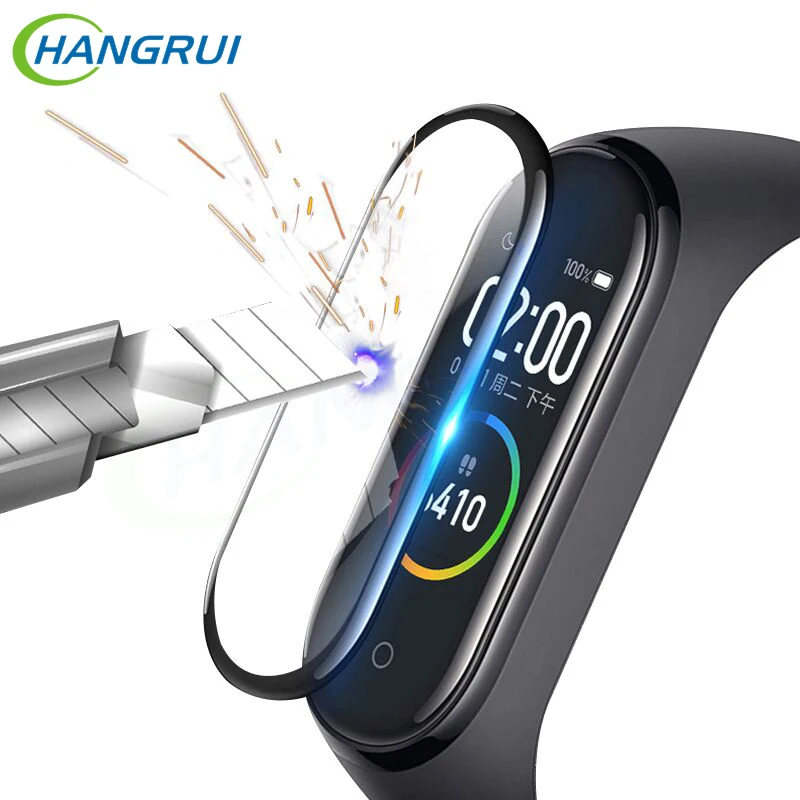 2 шт. защитная пленка из стекловолокна для Mi Band 4 защита экрана мягкая XiaoMi чехол