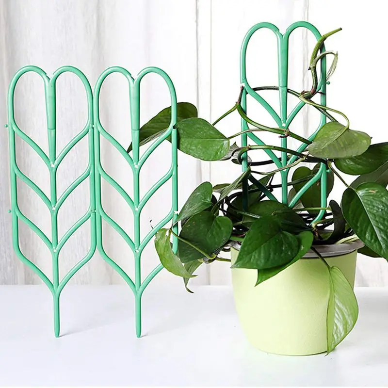 3 шт. Мини DIY форма листьев садовые шпалеры растения решетки горшки поддерживает