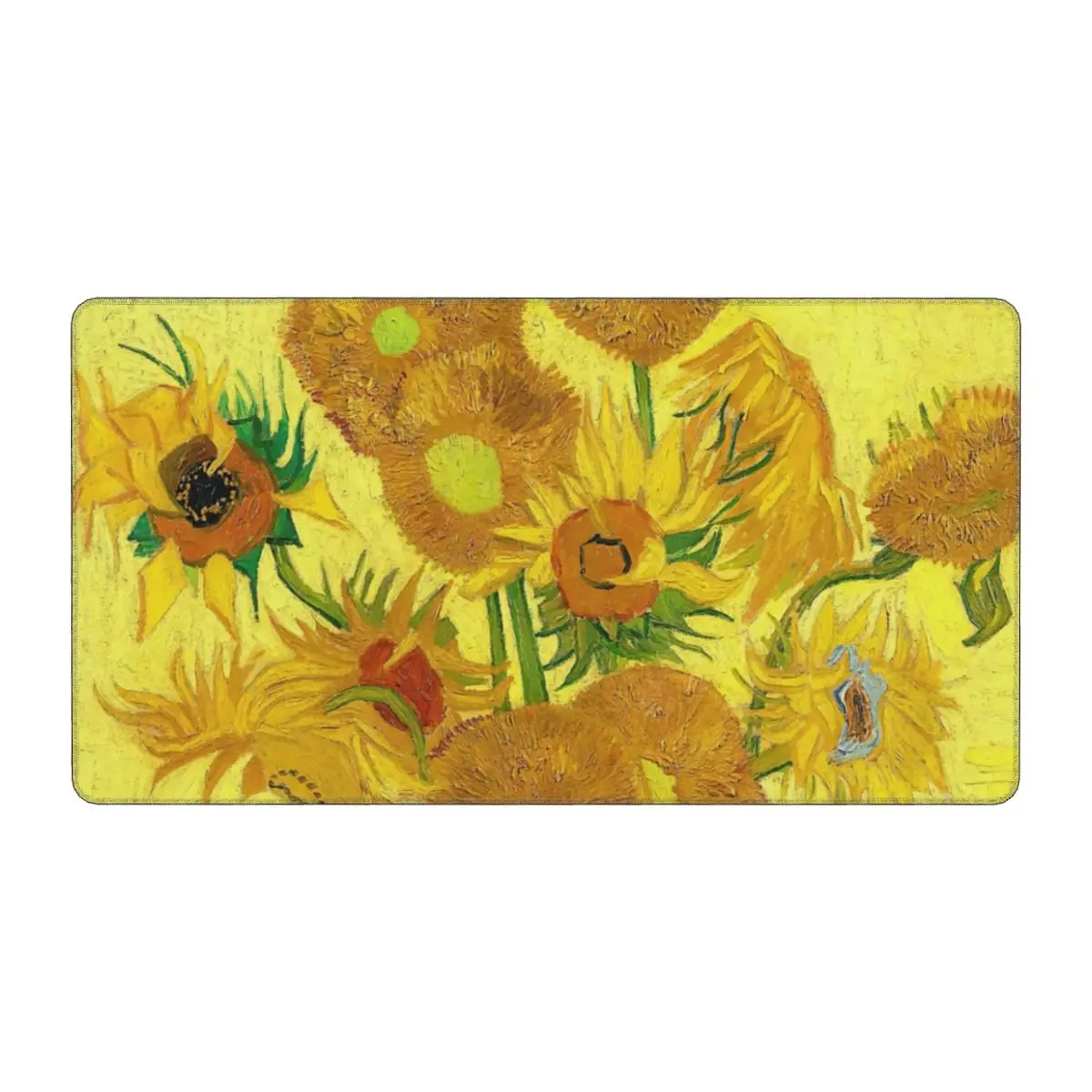 

Vase With Fifteen Sunflowers Laptop Mouse Pad PC Mouse Mat Vincent Van Gogh 80x30 Printing Mousepad for Gamer