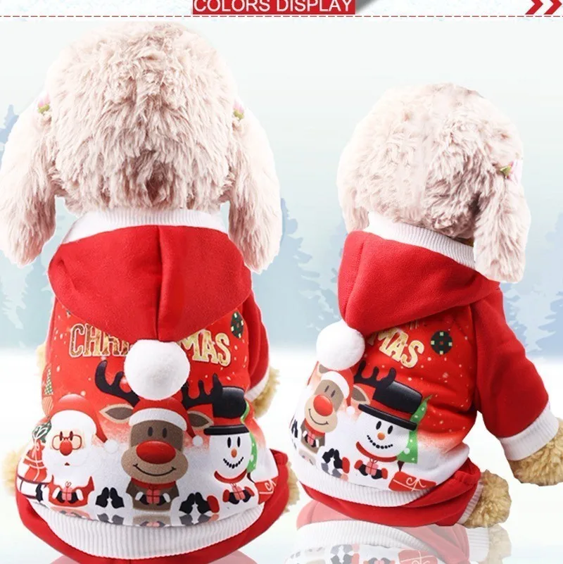 C Одежда йоркширского терьера Roupa Cachorro Manteau Pour Chien 3d флисовый Рождественский свитер для собаки с лосем, костюм для мопса чихуахуа - Цвет: C