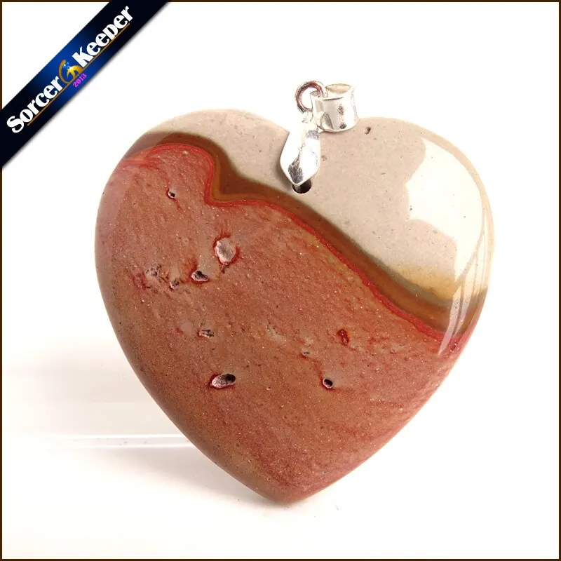 

Fashion Heart Natural Picasso Jasper Pendant Beads Diy Semiprecious Gem Stone Jewelry Necklace Jewelry Making ZS672