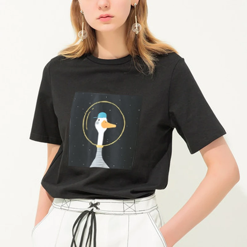 Футболка женская хлопковая в стиле Харадзюку смешная рубашка модная одежда