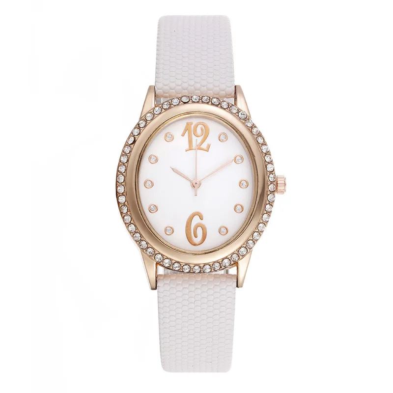 

Vogue of new fund of 2020 atmospheric niche oval diamond digital point scale drill ladies fashion watches watch