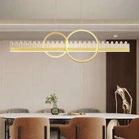 modern led pendant lights golden home decoration 130cm adjustable hanging wire for living room dining table hotel hall lighting