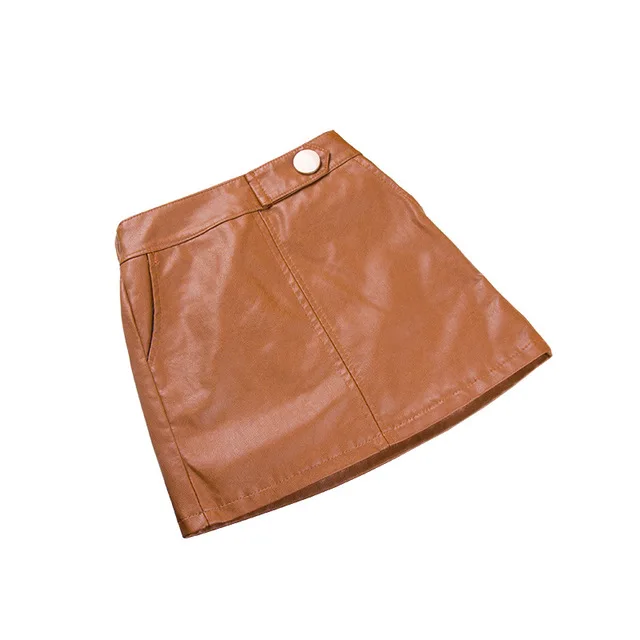 Юбка пачка для маленьких девочек новинка осень зима 2019 милая кожаная юбка