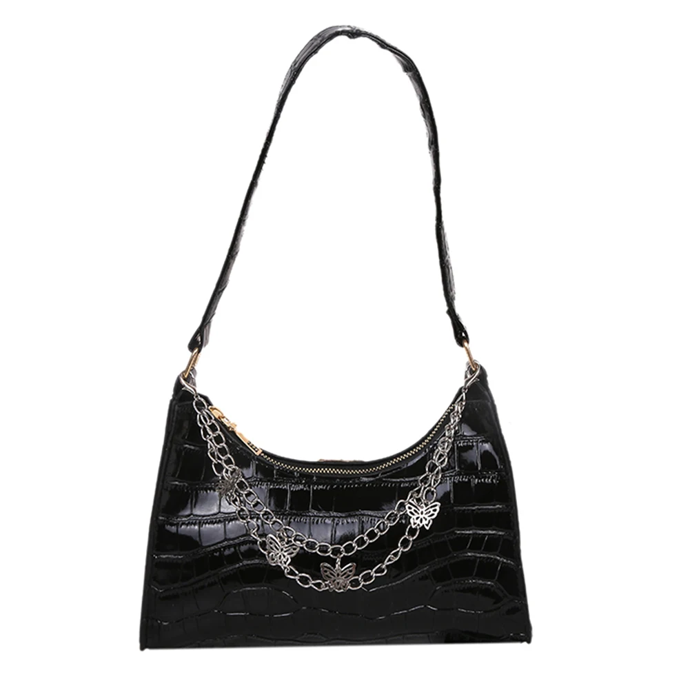 

Женская сумка из искусственной кожи, с цепочкой-бабочкой, под крокодиловую кожу