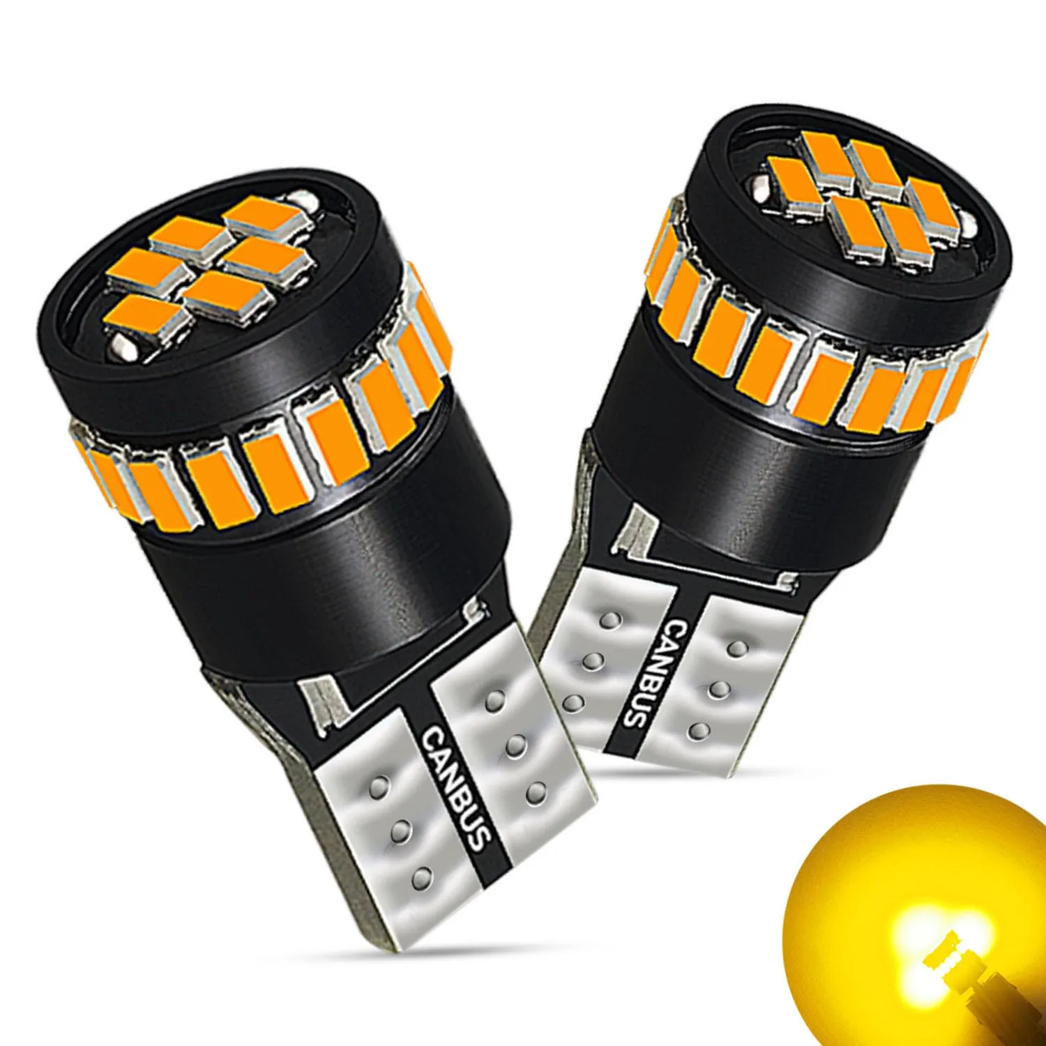Yellow 2 шт. Canbus T10 светодиодный W5W светодиодный 194 168 2825 автомобильный внутренний габаритный парковочный светильник для Renault megane 2 3 duster logan clio laguna - Испускаемый цвет: Yellow
