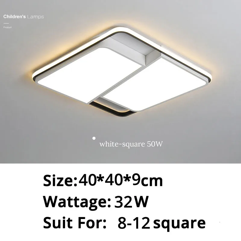 40x40x9cm 32w Потолочный светильник для гостиной, лампа для спальни, теплый романтический простой современный домашний креативный светильник, индивидуальное освещение - Цвет корпуса: 40x40x9cm 32w