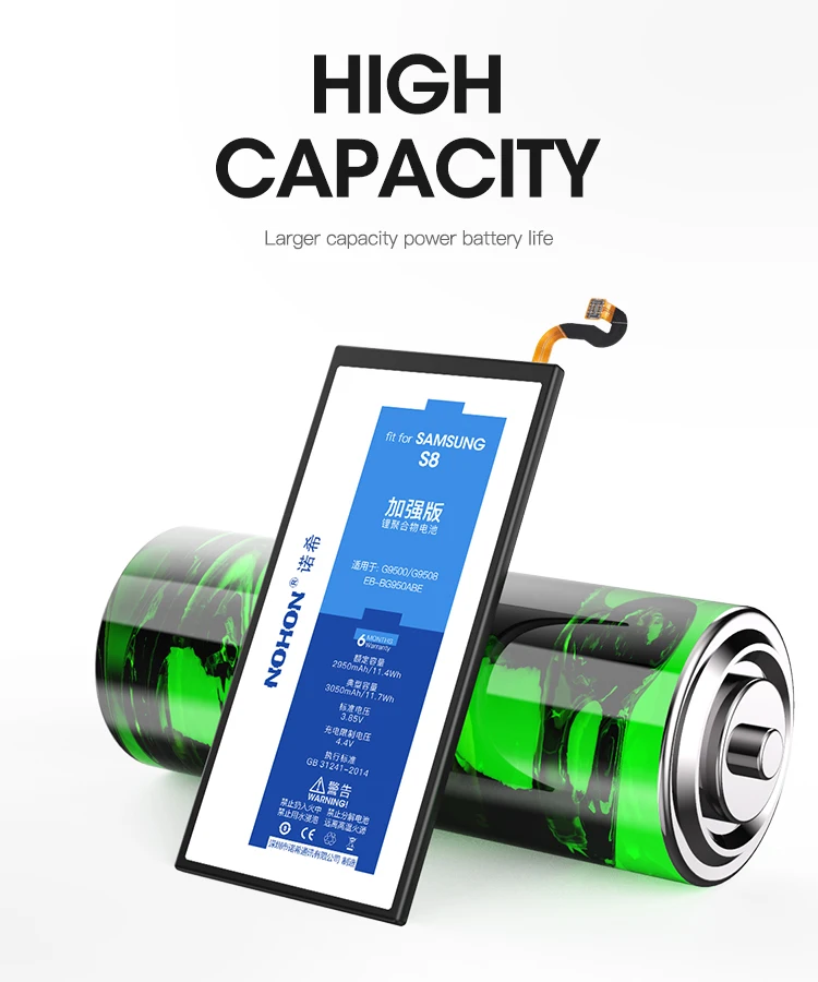 NOHON EB-BG950ABE EB-BG935ABE Батарея для samsung Galaxy S8 G950F S7 S6 край G930F G920F G935F G925F Замена телефон Батарея