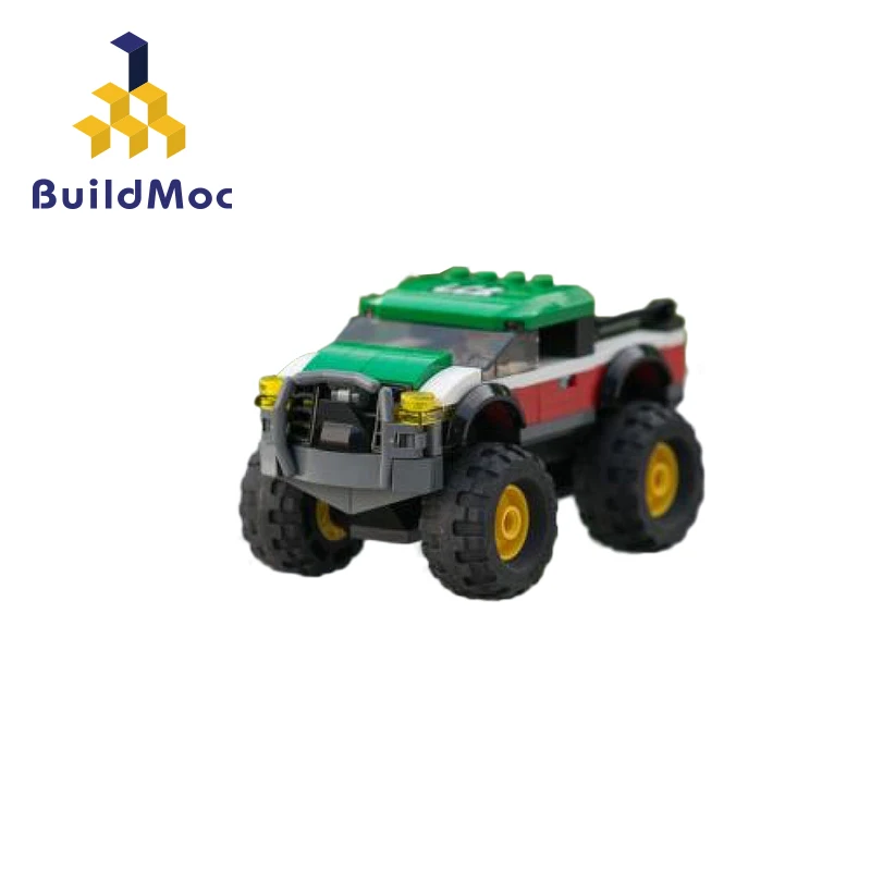 BuildMOC машина игрушки чудо дробилка MOC 5177 Octan монстр грузовик фигура сверкающие для