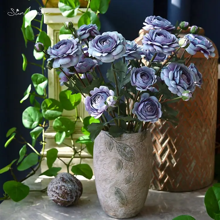 SunMade новинка пионовые ветки с 3 головками искусственный шелковые цветки пиона