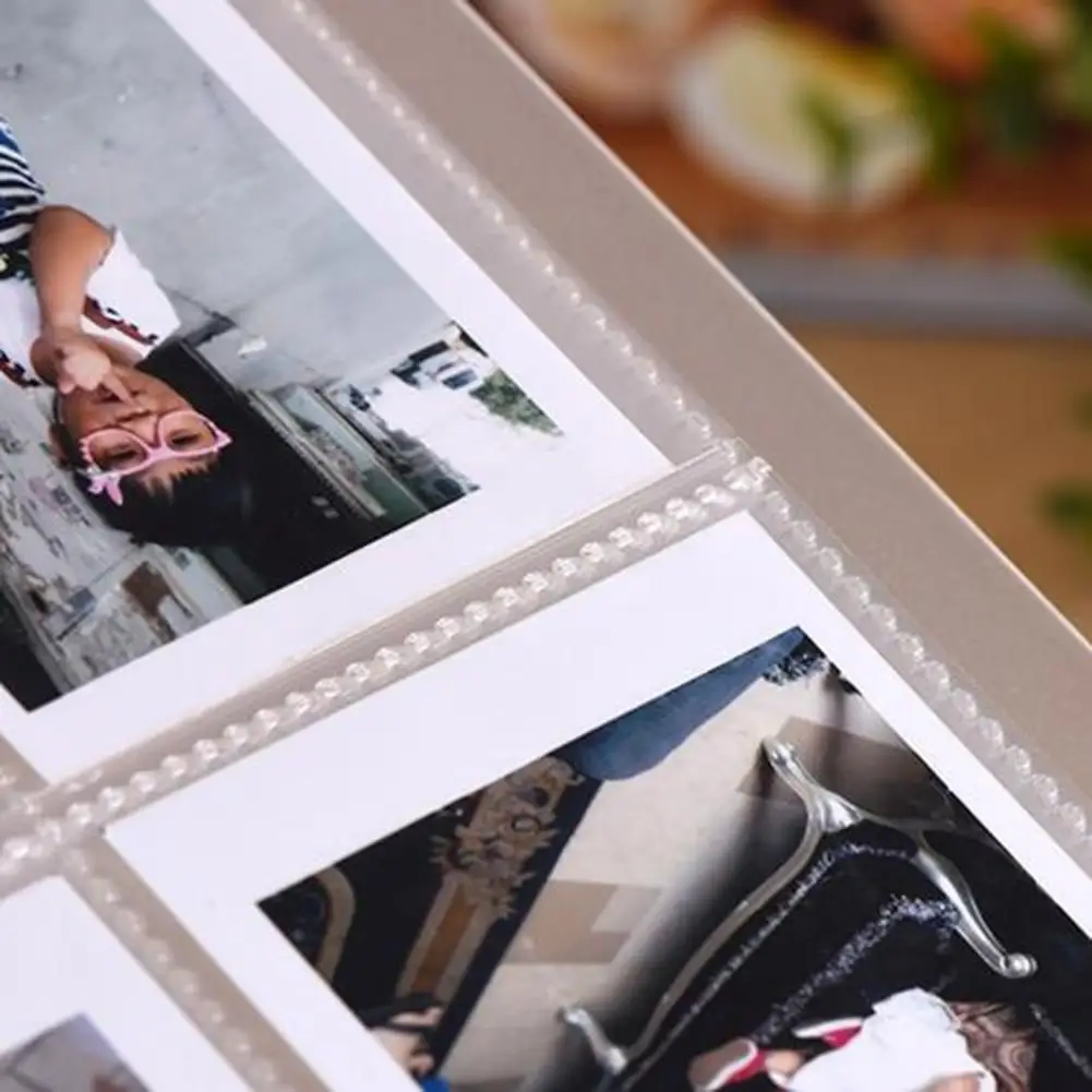 3-дюймовый бумажник с 360 карманами фотоальбом из искусственной кожи Вертикальный