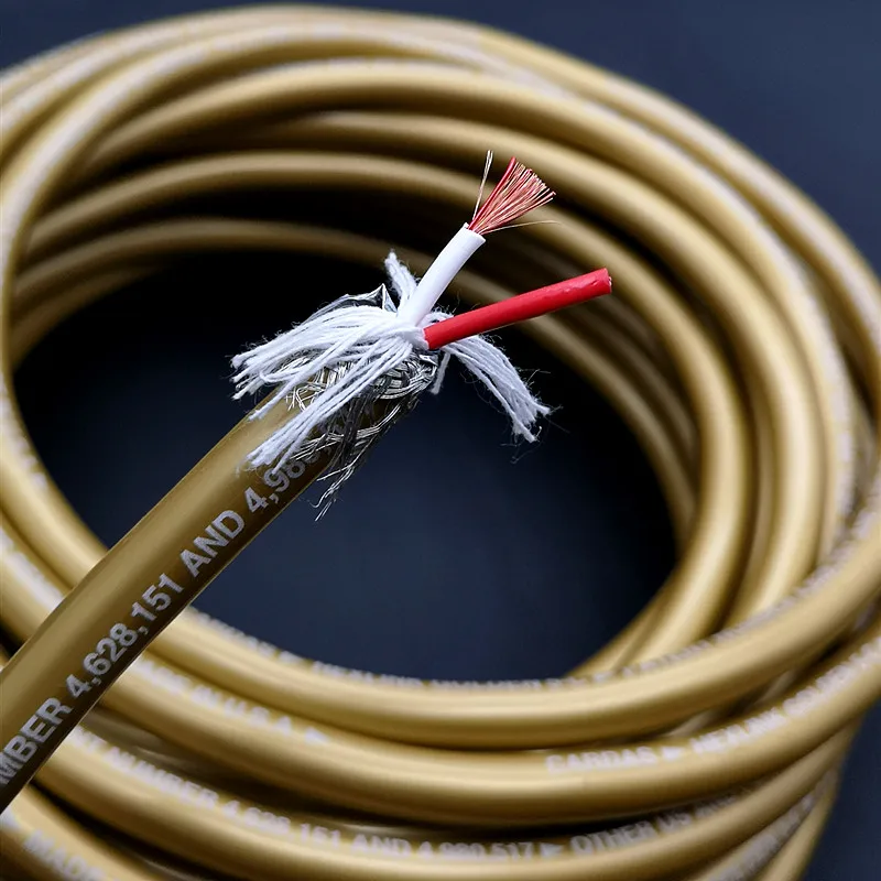 Пара кабелей Hifi audio Cardas Hexlink золотистый 5-C с разъемом RCA из углеродного волокна