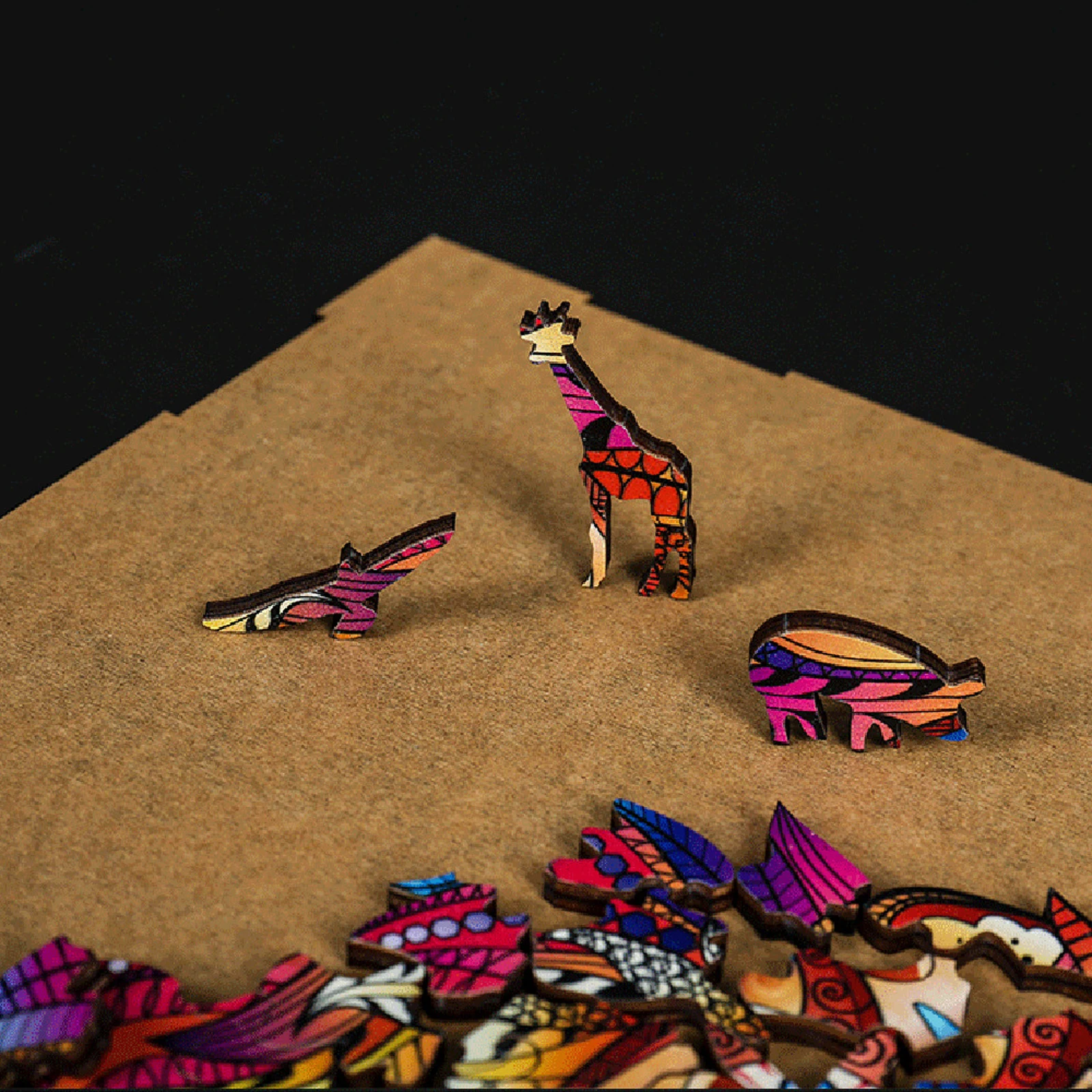 

Gift Box Wooden Puzzle for Adults Kids Unique Animal Shaped Wooden Jigsaw Puzzles Children Christmas Gift Hell Difficulty