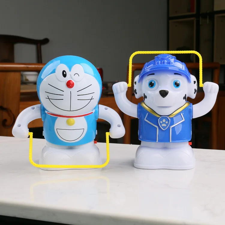 

Internet Celebrity Hot Selling Electric Sports Rope Skipping Robot Yizhi Development Electric Toys Cartoon Stall Visual Toys