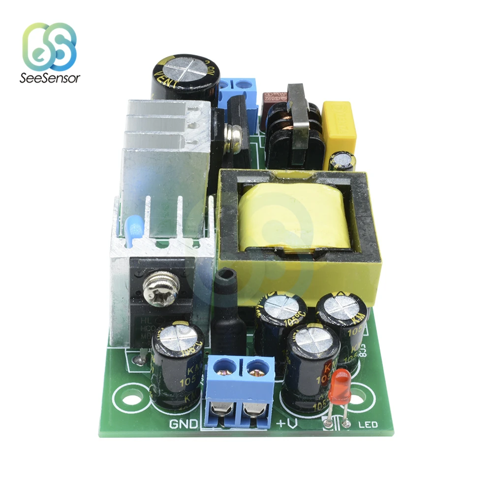 AC-DC 12V 2A 24W понижающий модуль питания переключатель AC 85V-265V to DC преобразователь