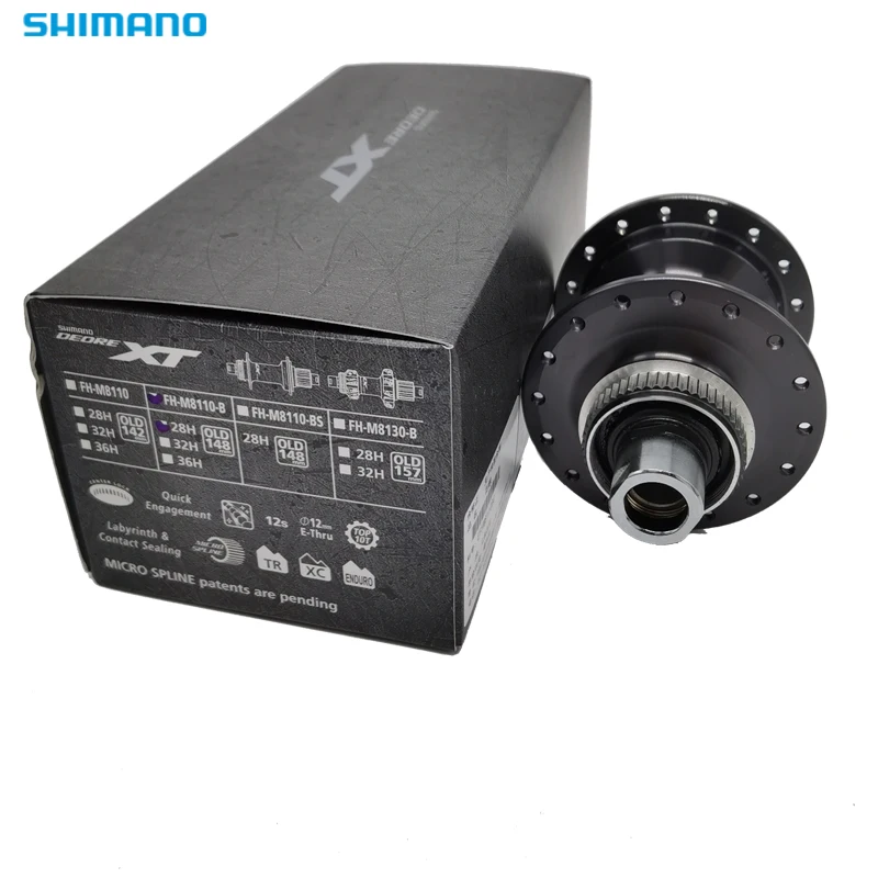 SHIMANO DEORE XT HB M8110 B передний ступичный узел 28 ч 12 Скорость MTB велосипеда передняя
