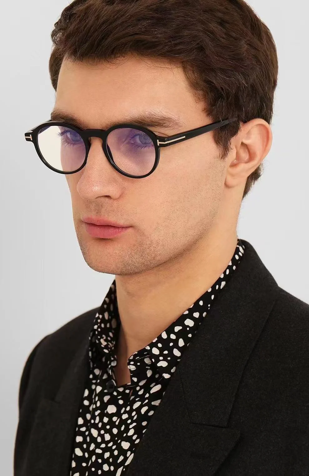 

Vintage Tom For Man Optical Eyeglasses Frames Fashion Acetate Women Reading Myopia Prescription Glasses TF5606 With Case