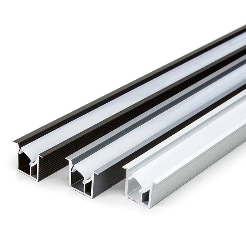 

Линейная лампа для домашнего шкафа, алюминиевый сплав, скошенный люминесцентный, Скрытое освещение, аксессуары, 2 шт.