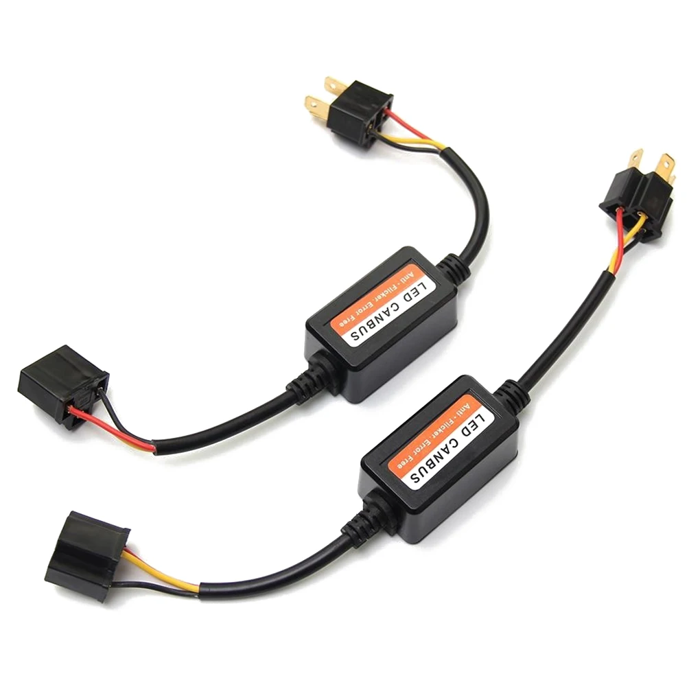 

1 Pair H4 HB2 9003 Car LED Headlight Decoder Anti-Flicker Resistor Flash Error Canceller Auto Parts