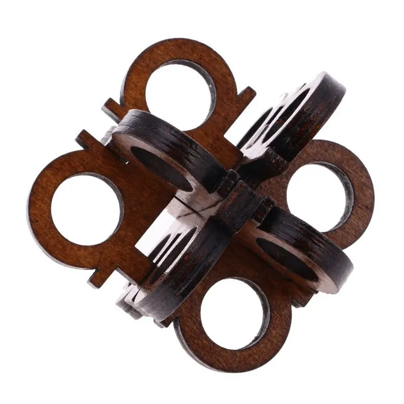 

Wooden ligence Toy Kong Ming Lock Gles Lock Puzzle 3D Brain Teaser Puzzle for Kids Children
