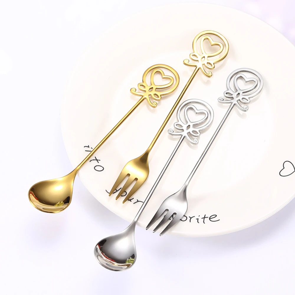 

1 шт. милые чайные ложки из нержавеющей стали 304, кофейные ложки, столовая ложка, десертная ложка, кухонные инструменты, изысканные подарки
